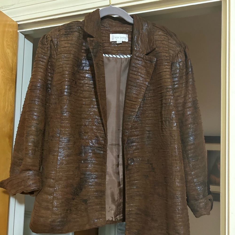 Erin London Shimmering Brown Blazer